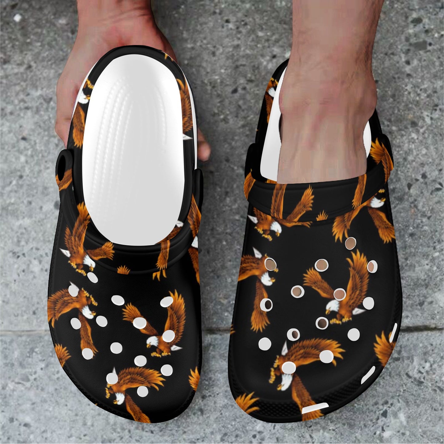 Eagles Print Pattern Unisex Clogs Shoes