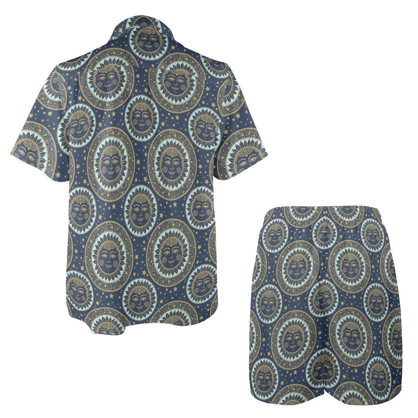Boho Sun Dream Men's Beach Shirt and Shorts Set