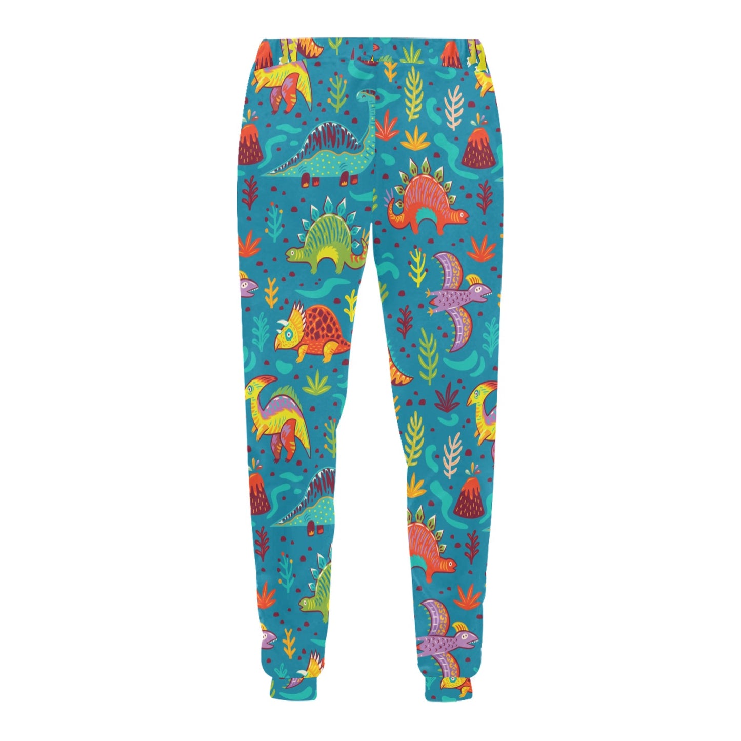 Dinosaur Cartoon Style Men's Sweatpants