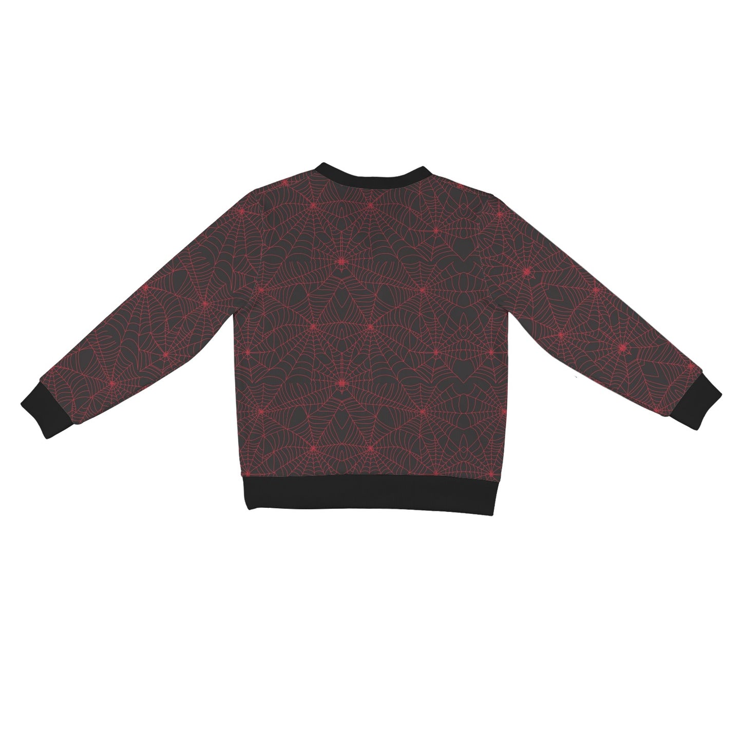 Spider Web Red Print Design LKS302 Women's Cardigan