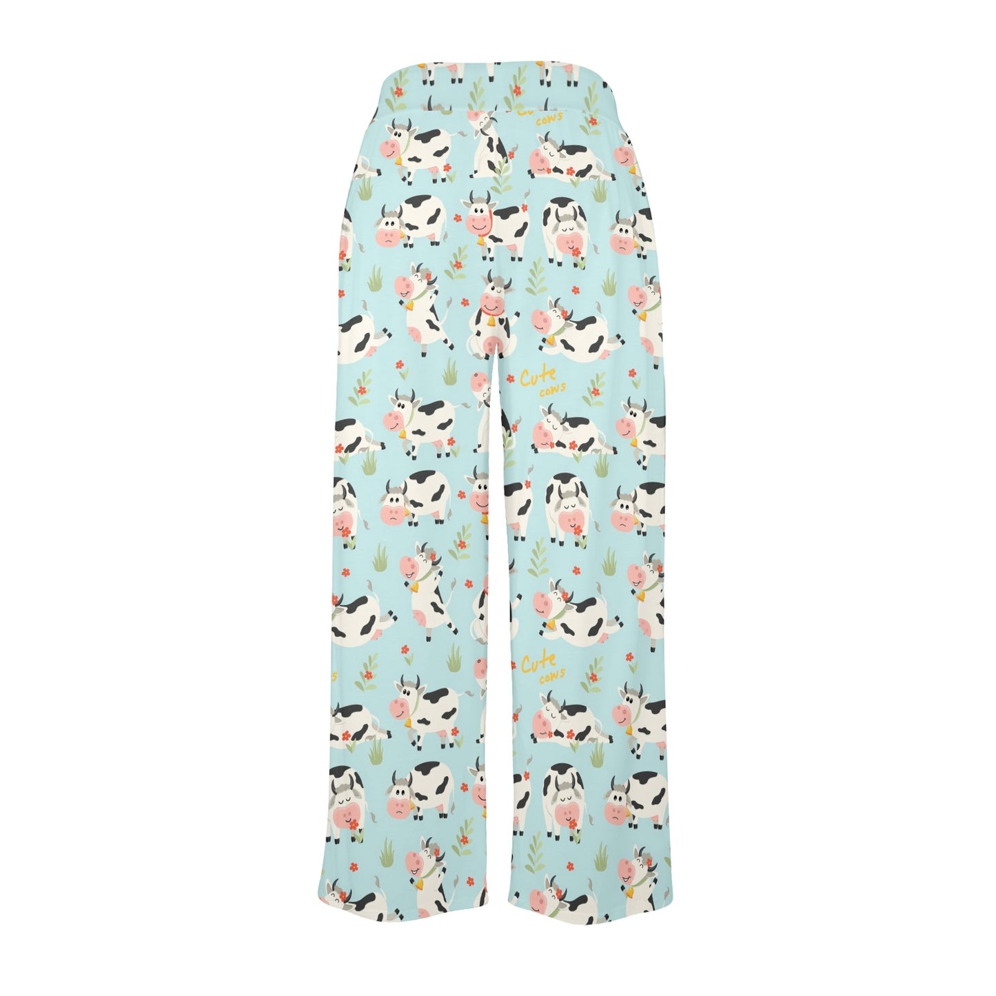 Cattle Print Design LKS403 Women's Wide Leg Lounge Pants