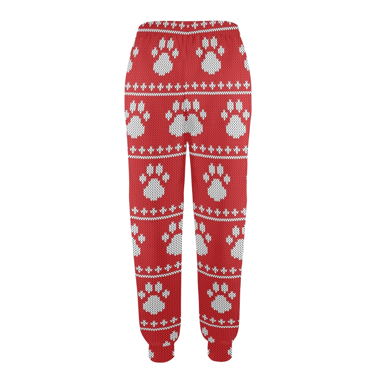 Knit Paw Pattern Print Design 03 Women's Casual Track Pants