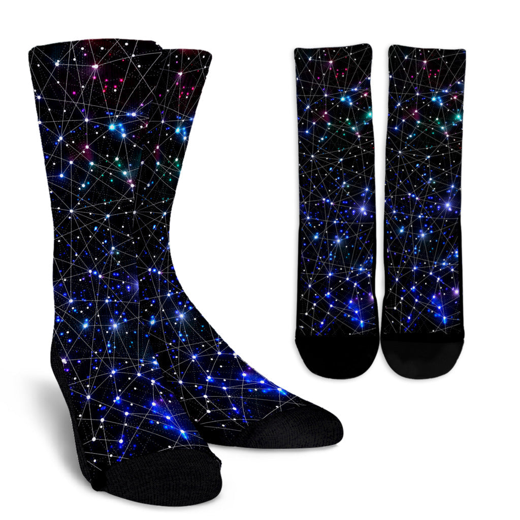 Cosmic Pattern Print Design 01 Crew Socks