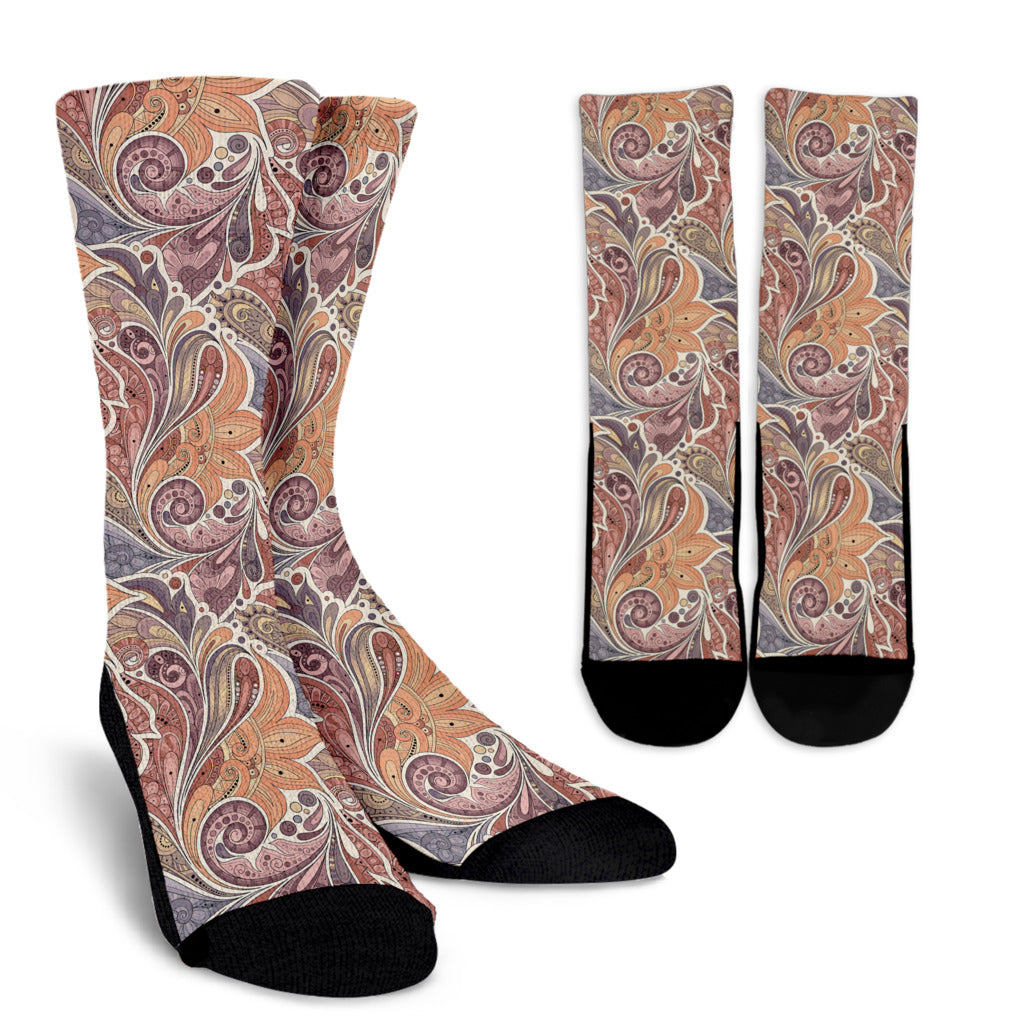Boho Pattern Print Design 03 Crew Socks