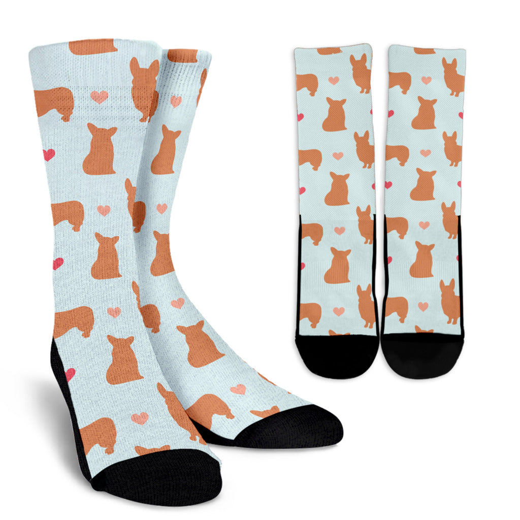 Pembroke Welsh Corgis Pattern Print Design A01 Crew Socks