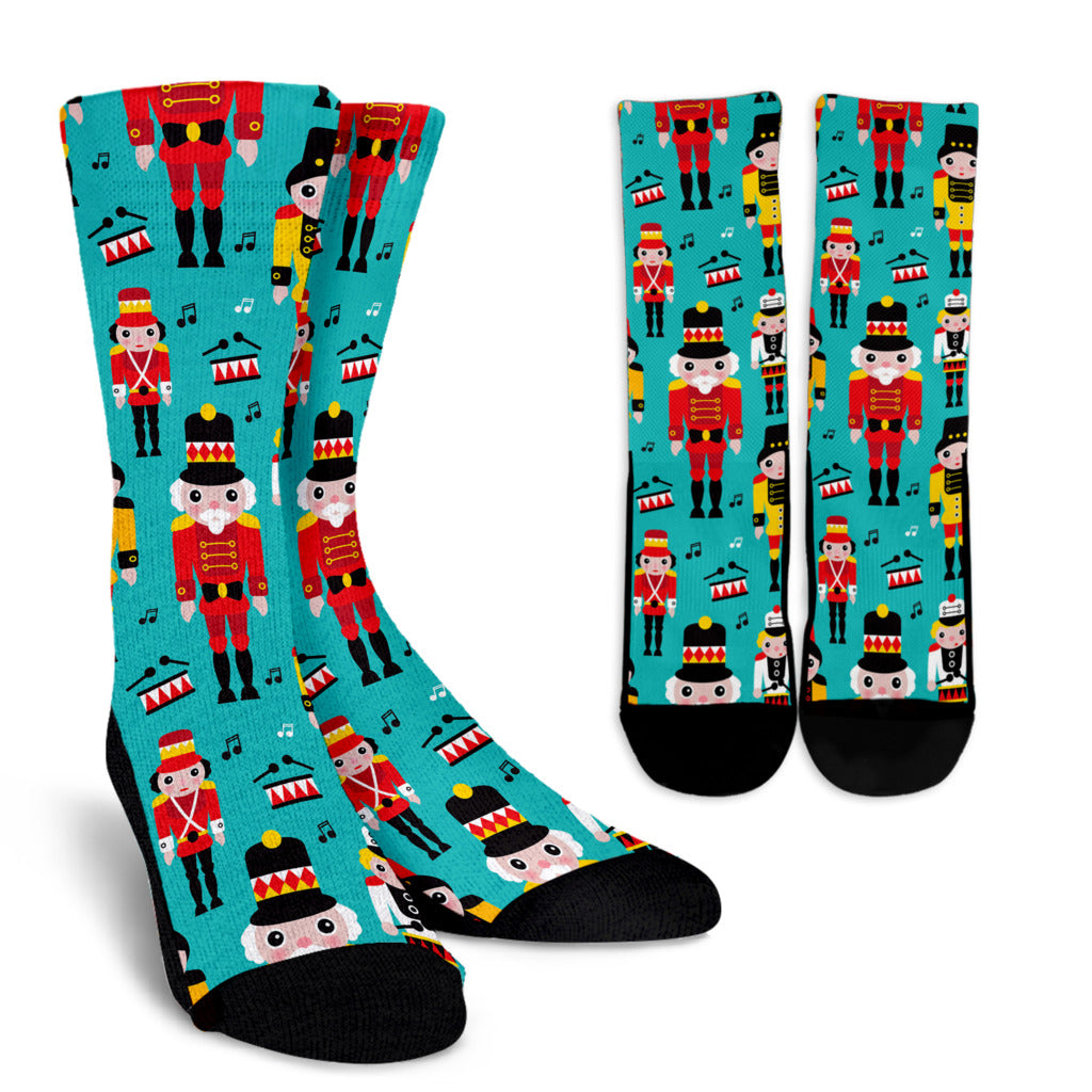 Nutcracker Pattern Print Design A03 Crew Socks