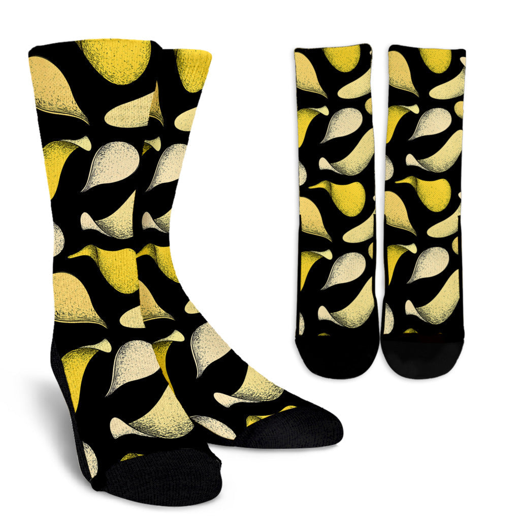 Potato Pattern Print Design A02 Crew Socks