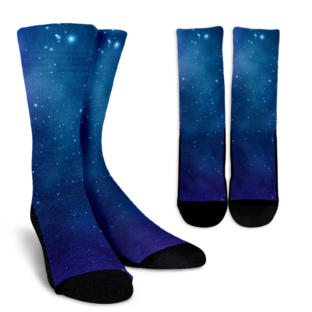 Nebula Pattern Print Design A01 Crew Socks