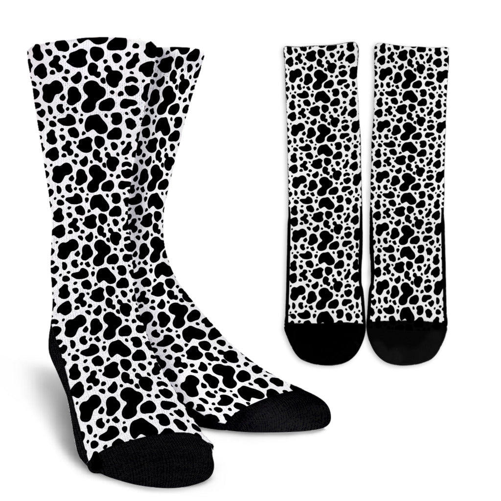 Cow Skin Pattern Print Design 04 Crew Socks