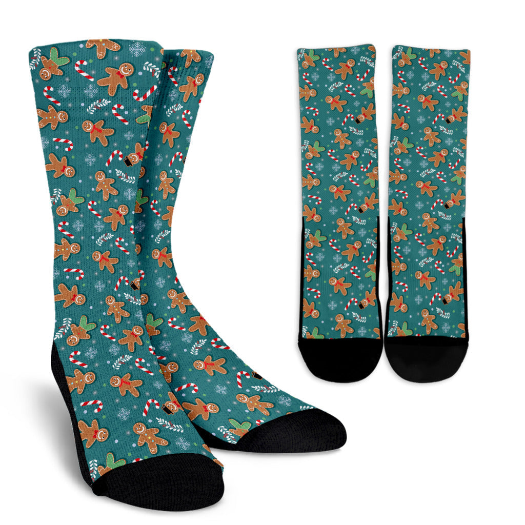 Gingerbread Pattern Print Design 05 Crew Socks
