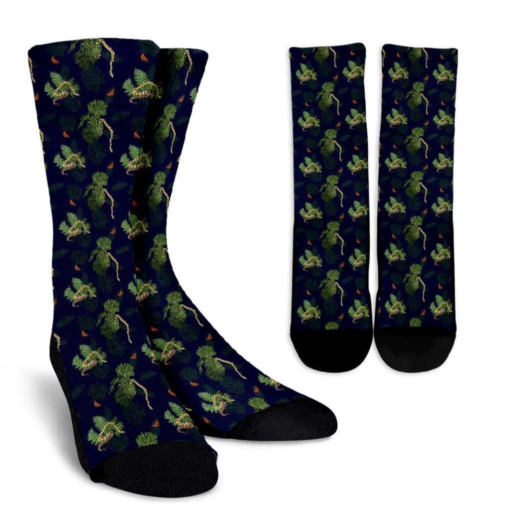 Boa Pattern Print Design 02 Crew Socks
