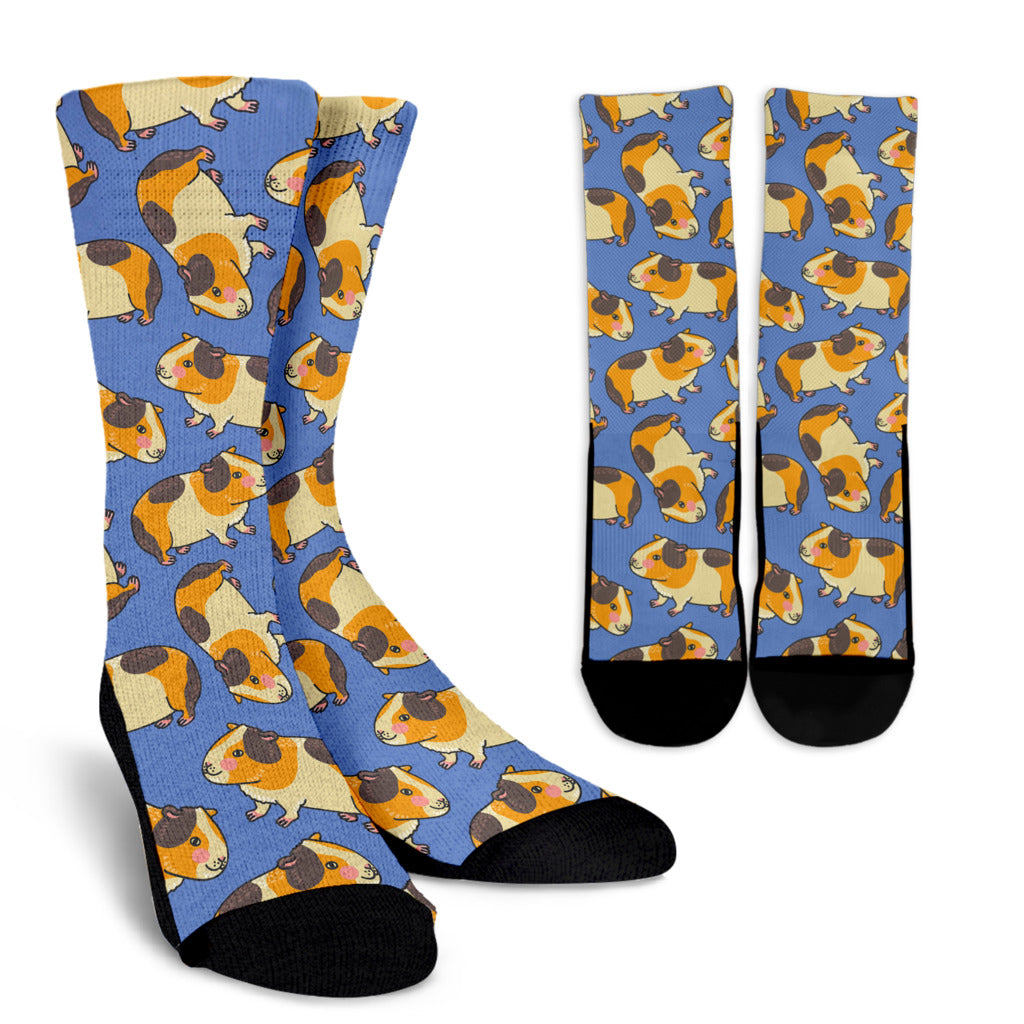 Guinea Pig Pattern Print Design 01 Crew Socks