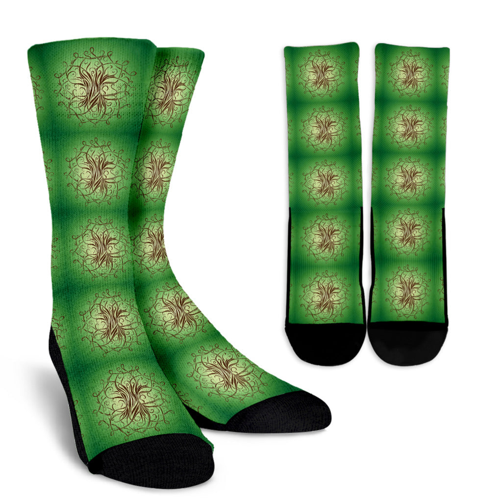Celtic Pattern Print Design 05 Crew Socks