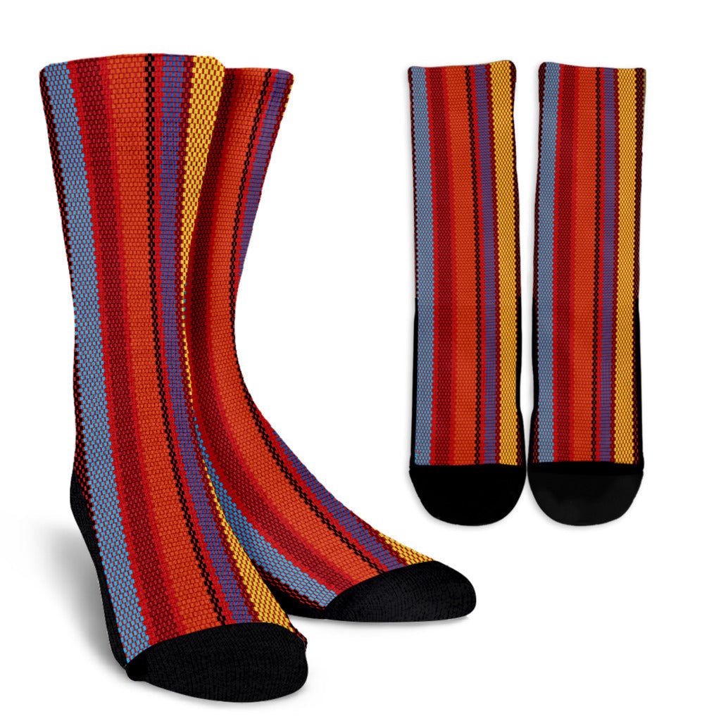 Mexican Pattern Print Design 05 Crew Socks