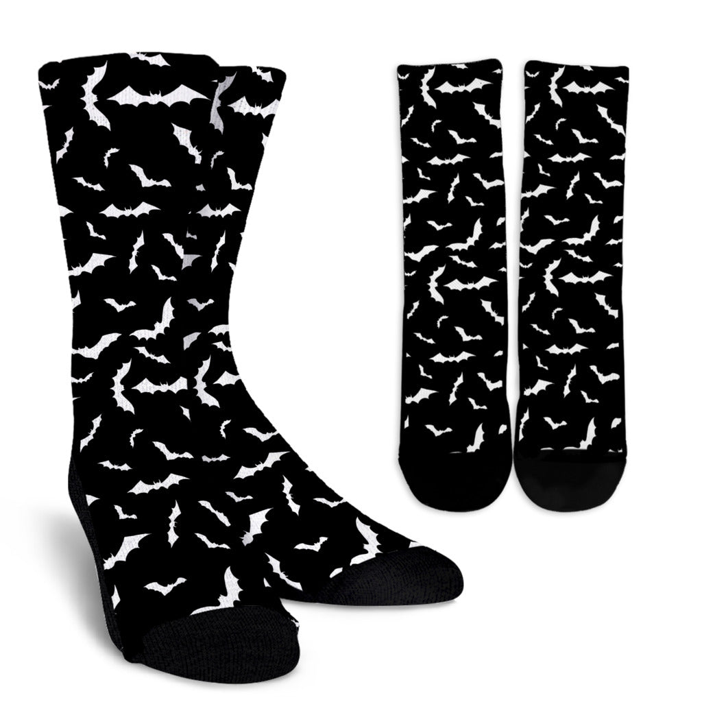 Bat Pattern Print Design 05 Crew Socks