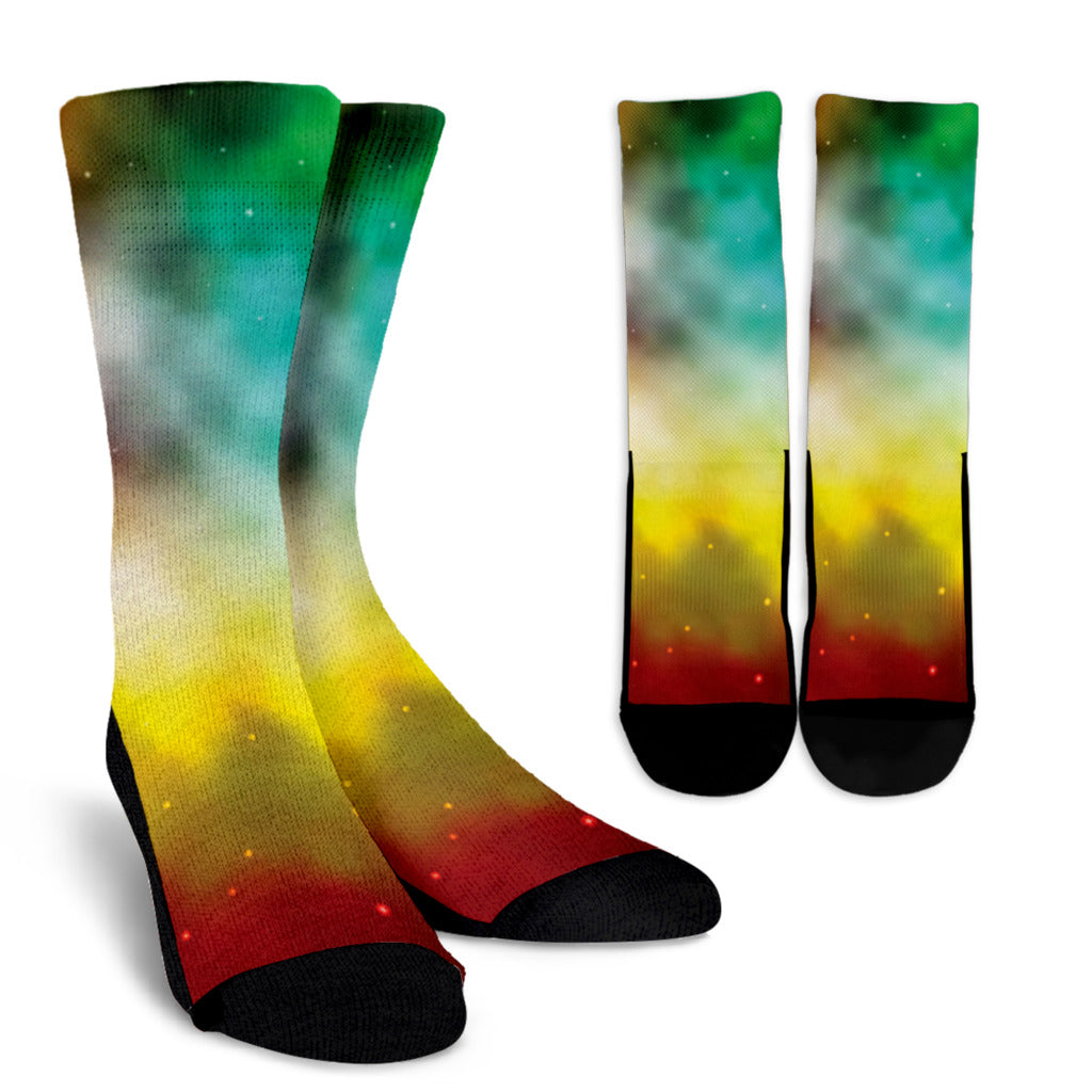 Nebula Pattern Print Design A04 Crew Socks