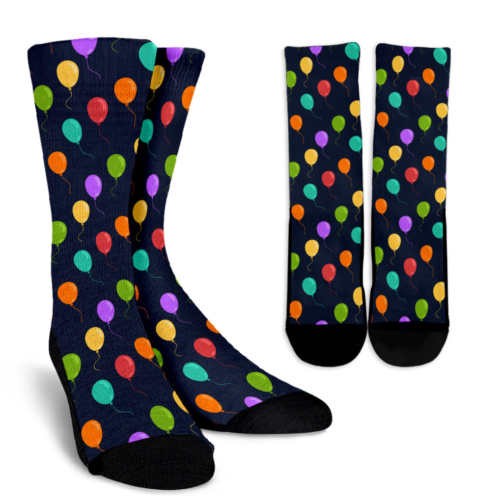 Ballon Colorful Pattern Print Design 03 Crew Socks