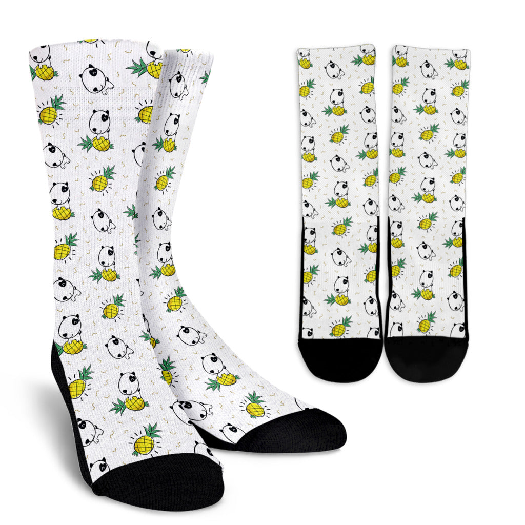 Bull Terriers Pattern Print Design 05 Crew Socks