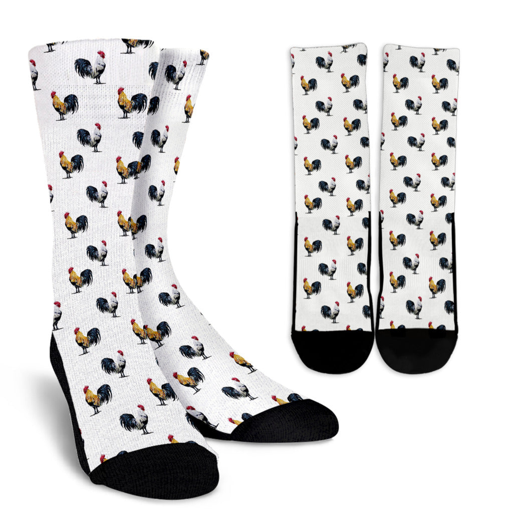 Chicken Pattern Print Design 02 Crew Socks