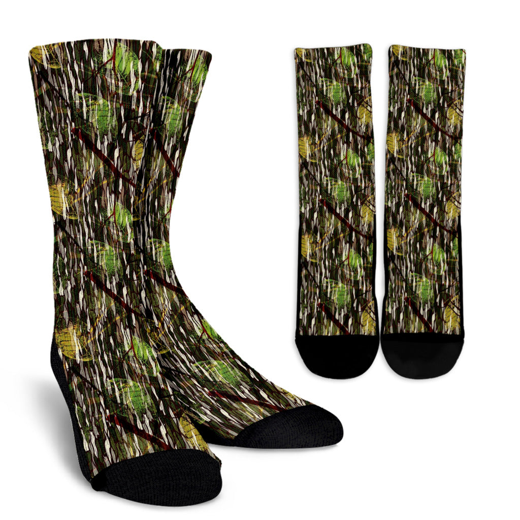 Camouflage Realtree Pattern Print Design 02 Crew Socks