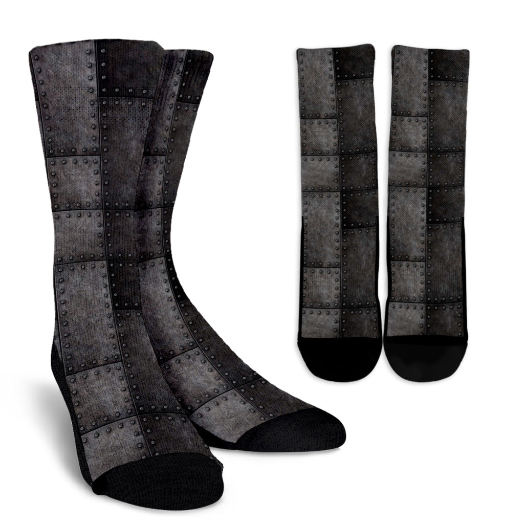 Armor Pattern Print Design 02 Crew Socks