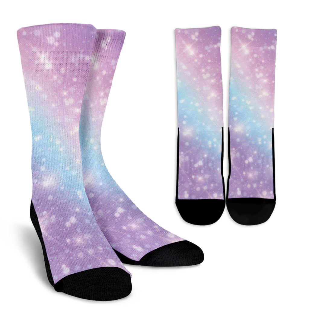Cosmic Pastel Pattern Print Design 02 Crew Socks