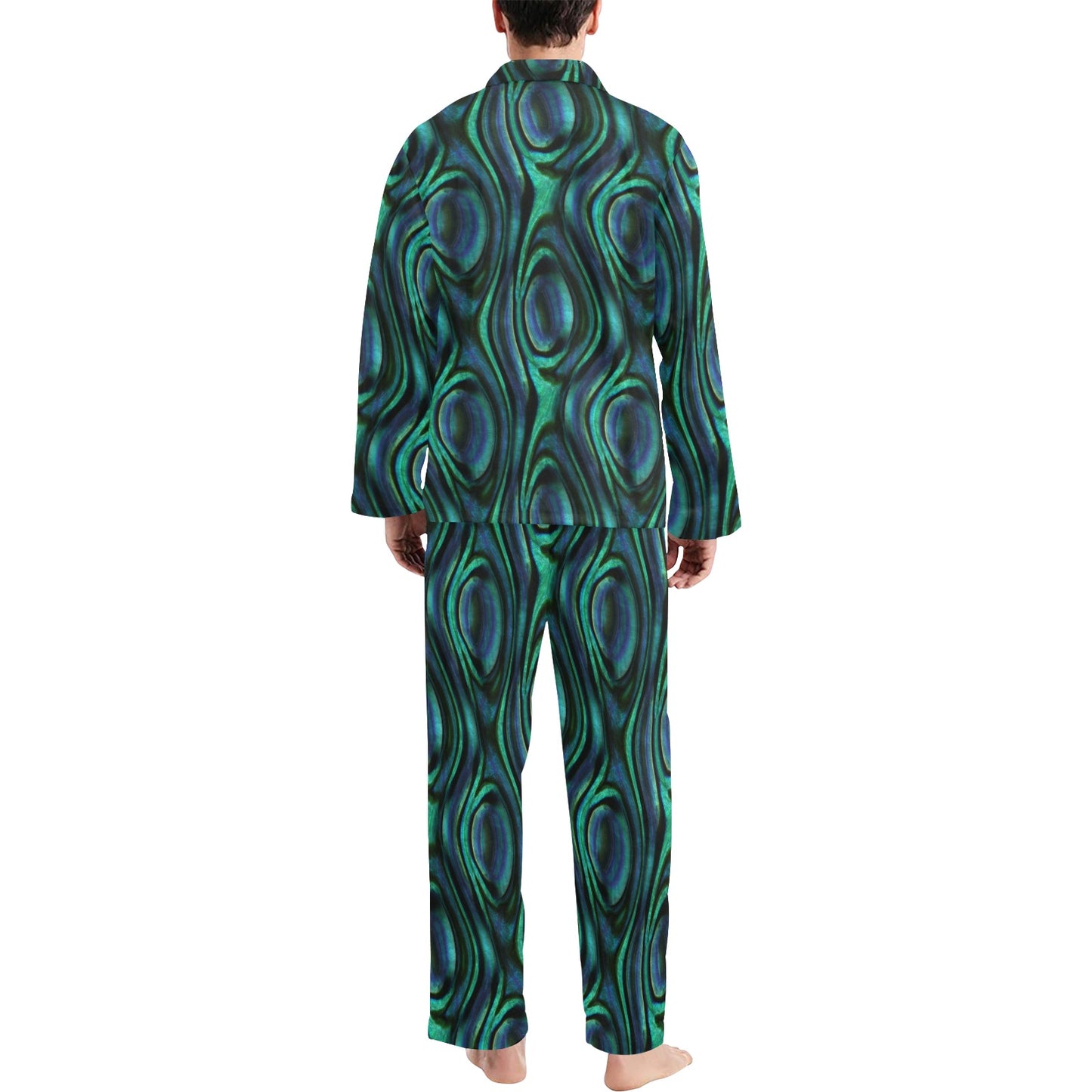 Abalone Pattern Print Design 01 Men's Long Pajama Set