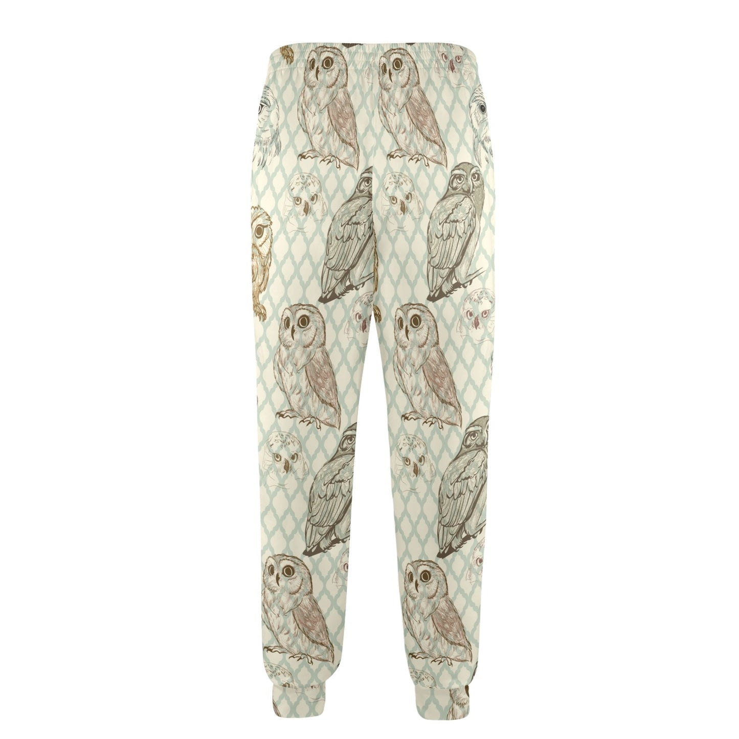 Owl Pattern Print Design A03 Men's Casual Track Pants