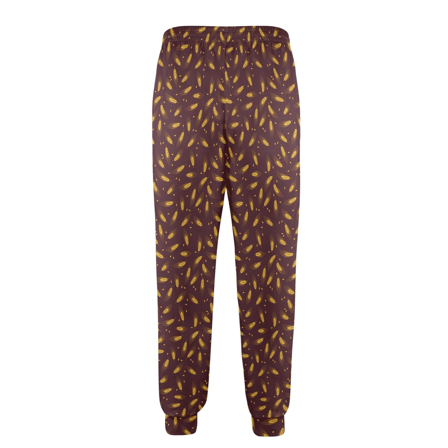 Agricultural Gold Wheat Print Pattern Men's Casual Track Pants