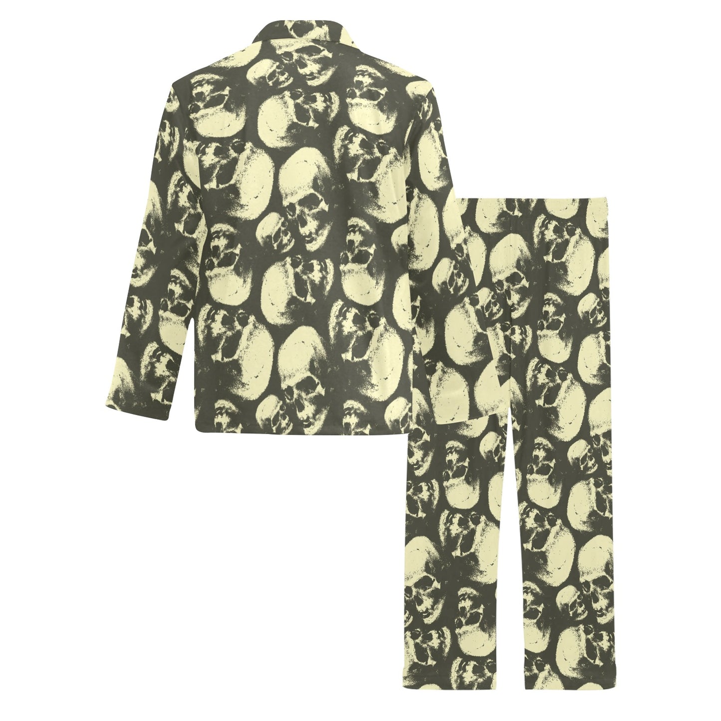 Skull Print Design LKS302 Men's Long Pajama Set