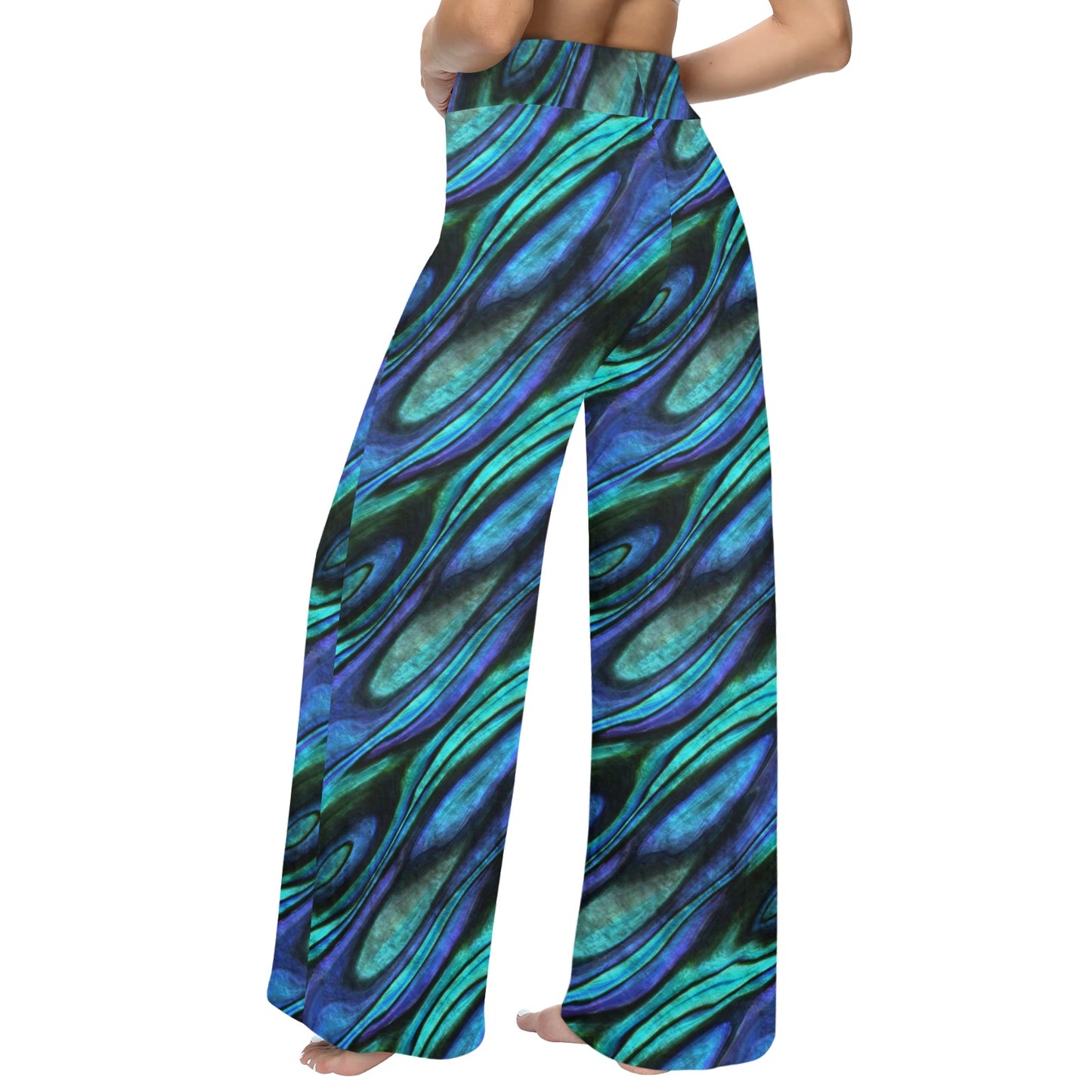 Abalone Pattern Print Design 03 Women's Wide Leg Lounge Pants