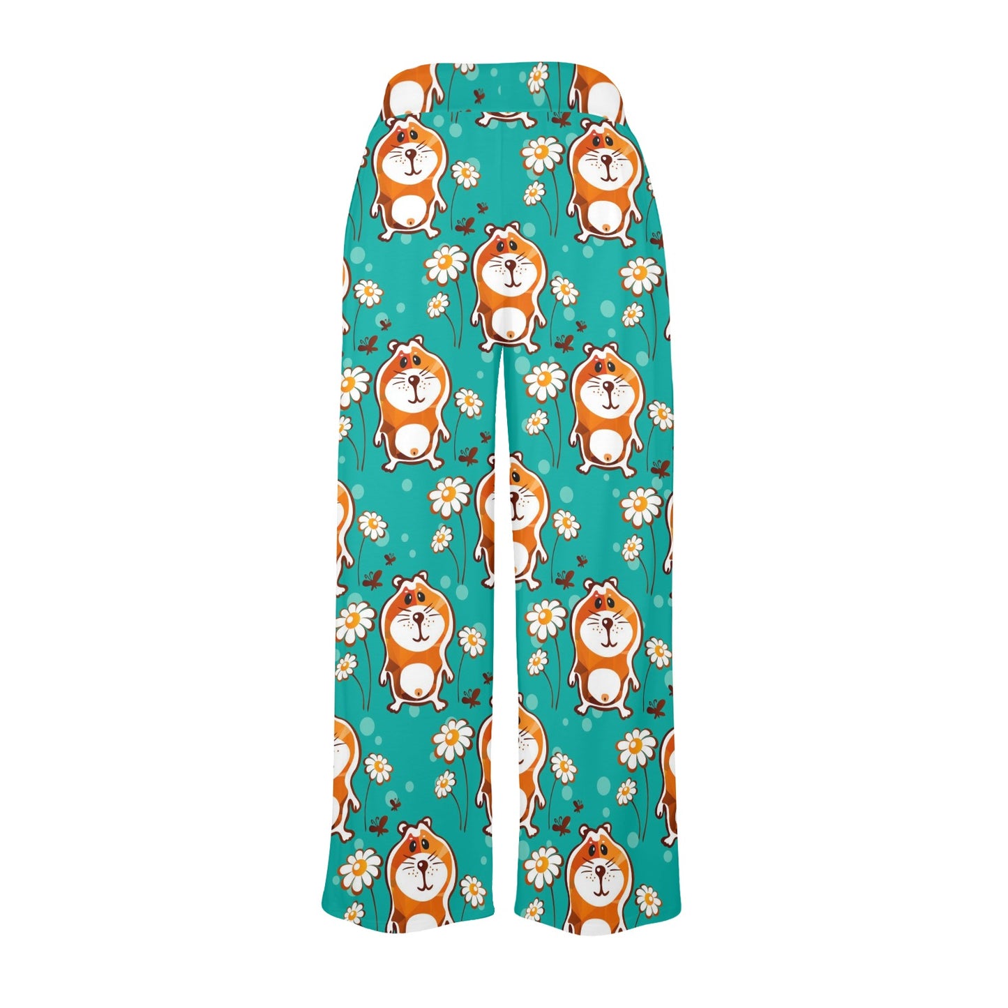 Hamster Pattern Print Design 01 Women's Wide Leg Lounge Pants