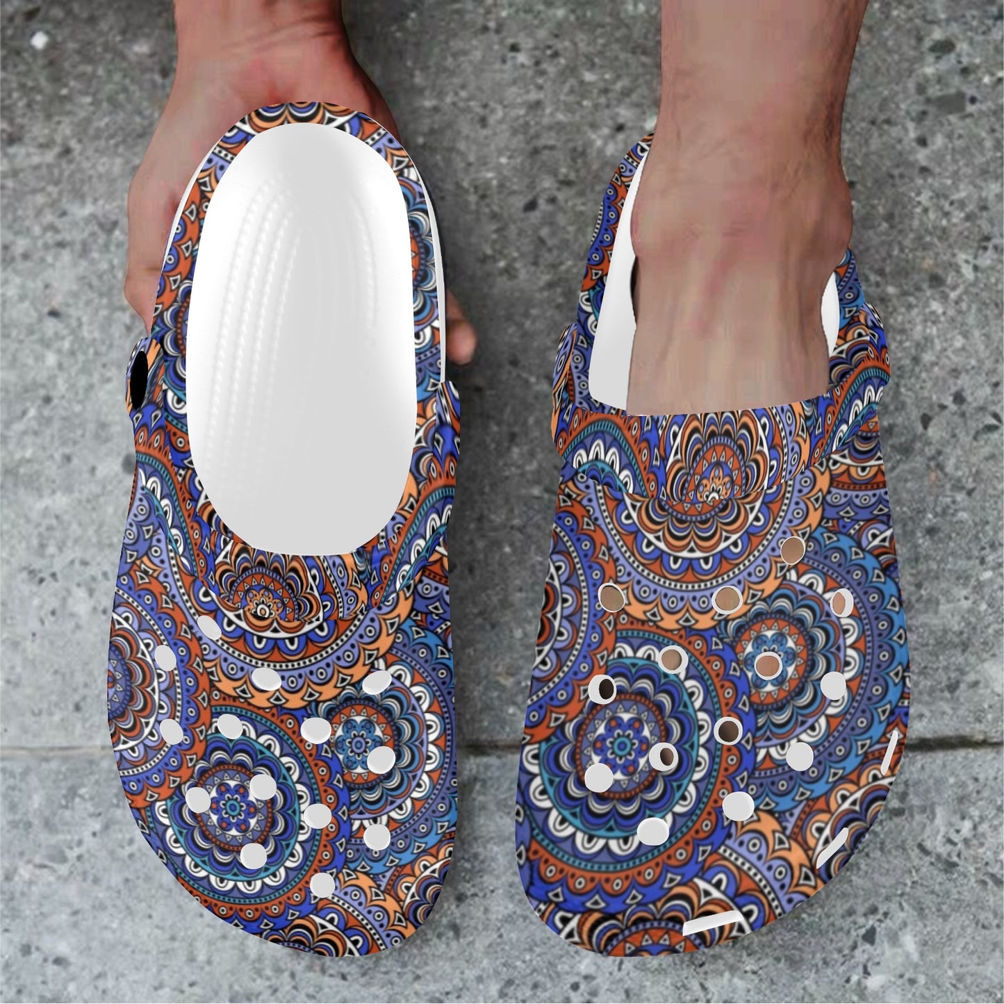 Mandala Boho Chic Design Print Unisex Clogs Shoes