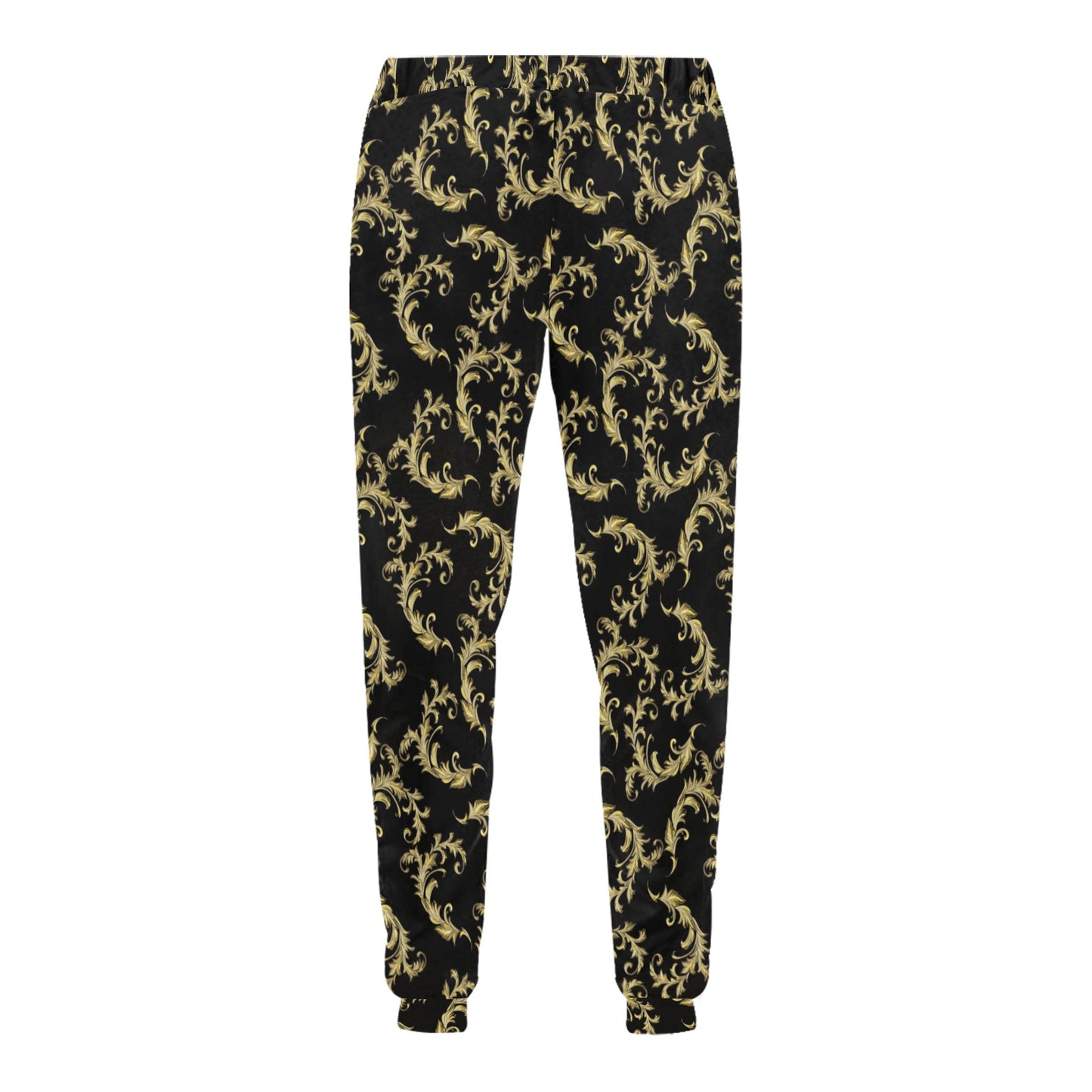 Baroque Golden Pattern Print Design 01 Men's Sweatpants