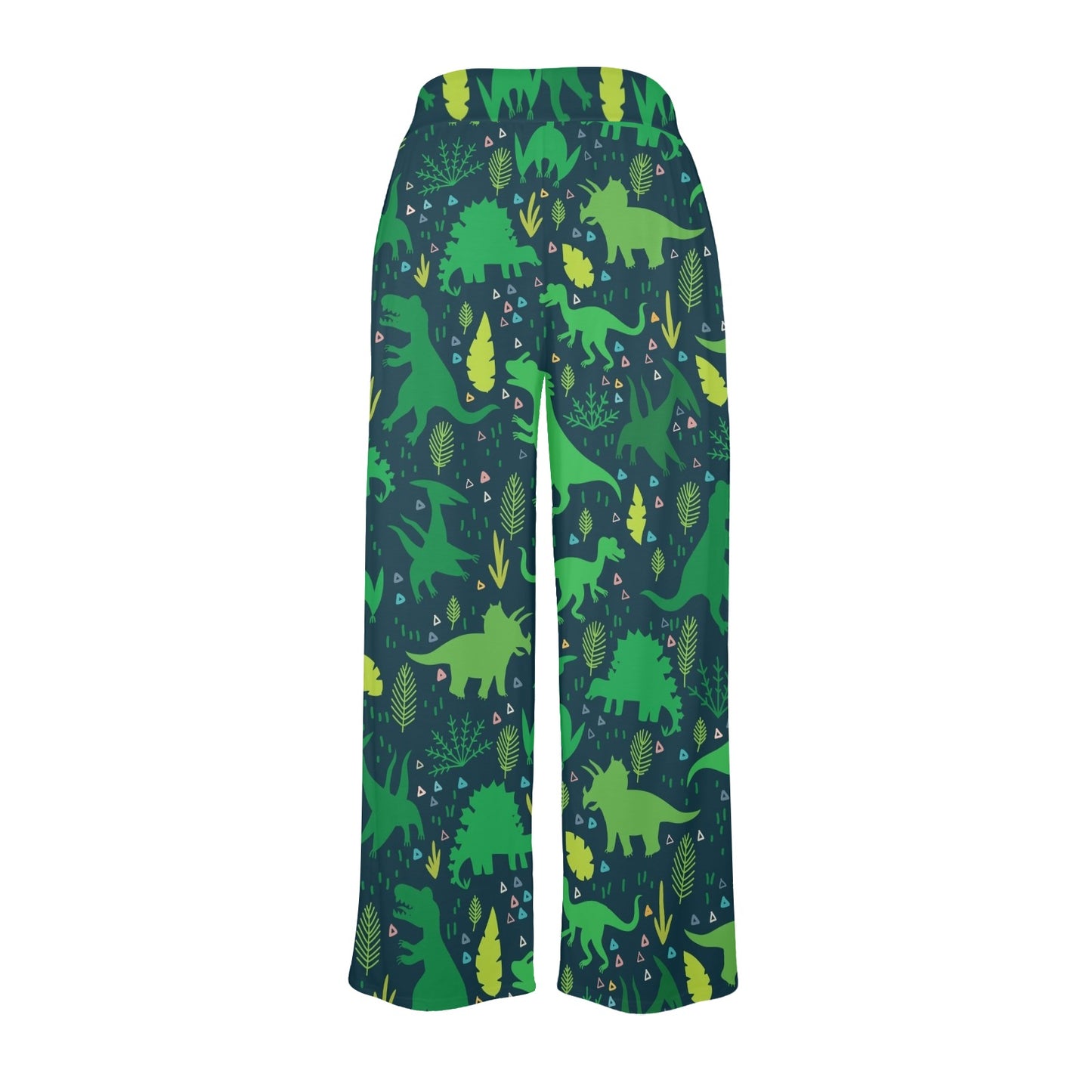 dinosaur Design Print Pattern JJ0100 Women's Wide Leg Lounge Pants