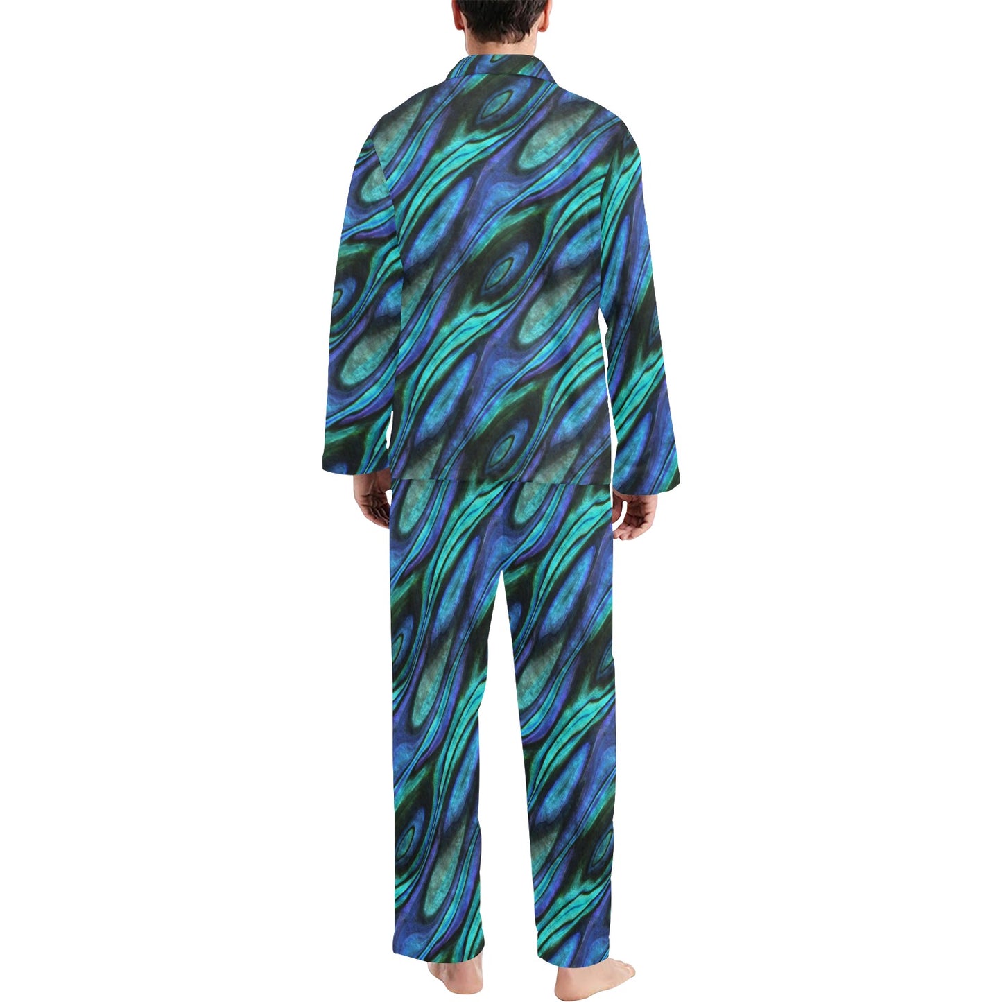 Abalone Pattern Print Design 03 Men's Long Pajama Set