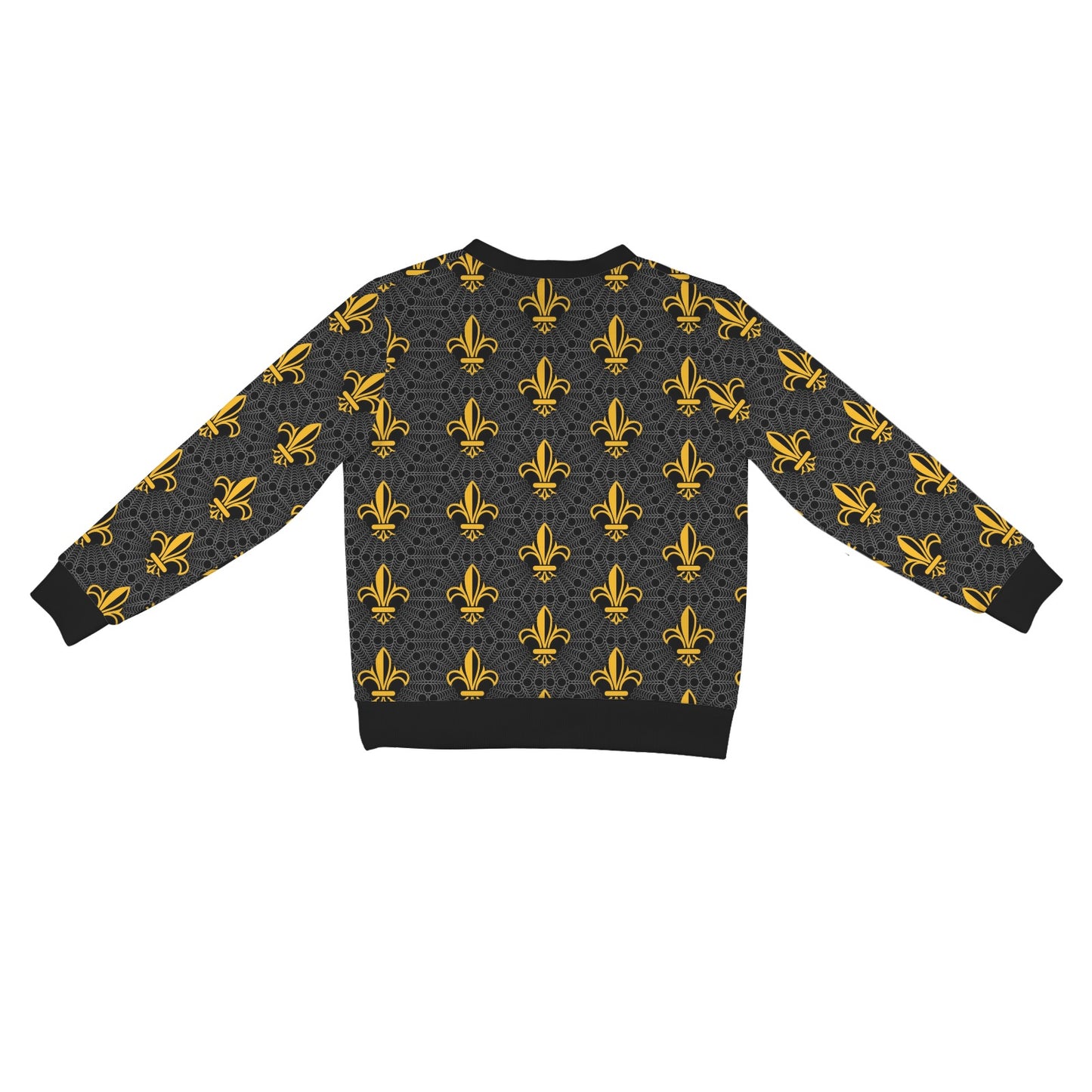 Fleur De Lis Gold Pattern Print Design 01 Women's Cardigan
