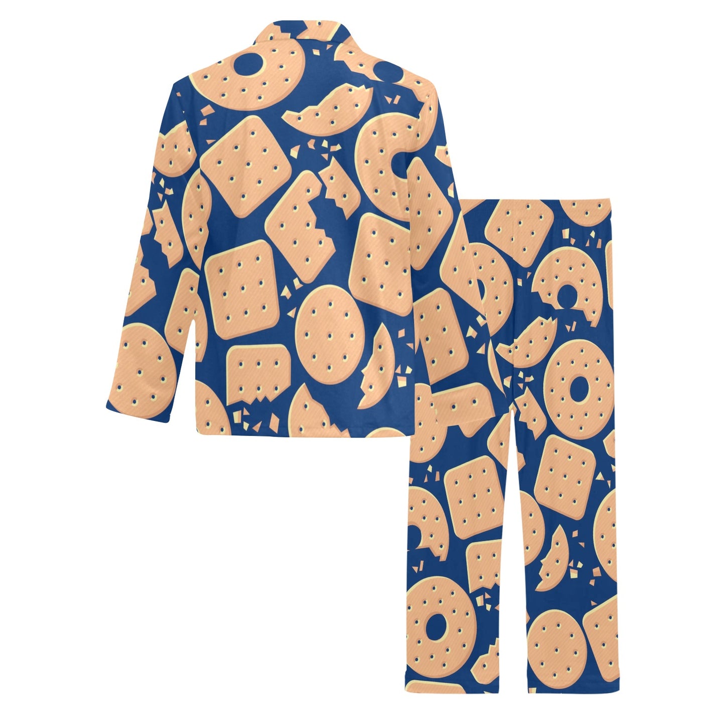 Cracker Pattern Print Design 03 Men's Long Pajama Set