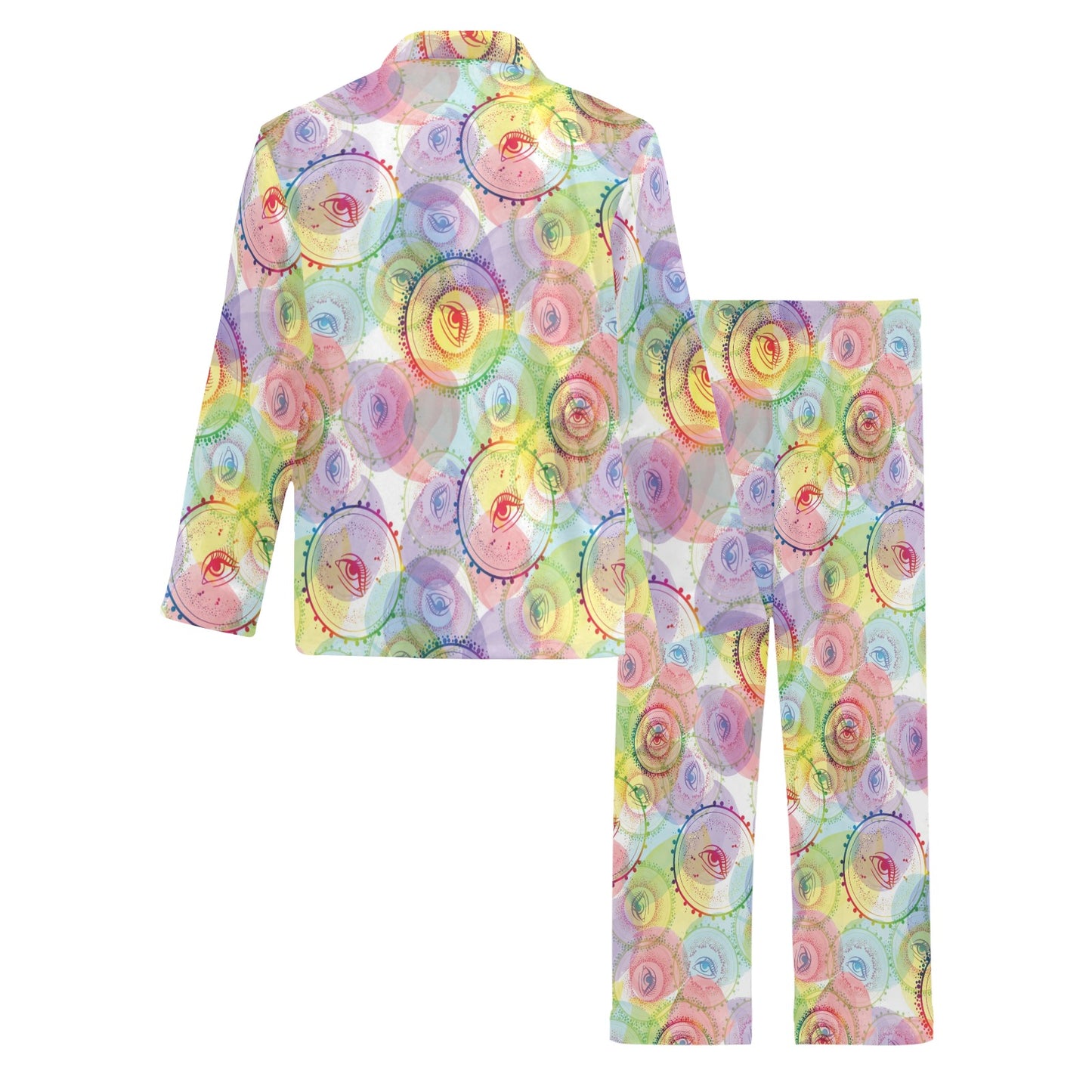 Third Eye Print Design LKS303 Men's Long Pajama Set