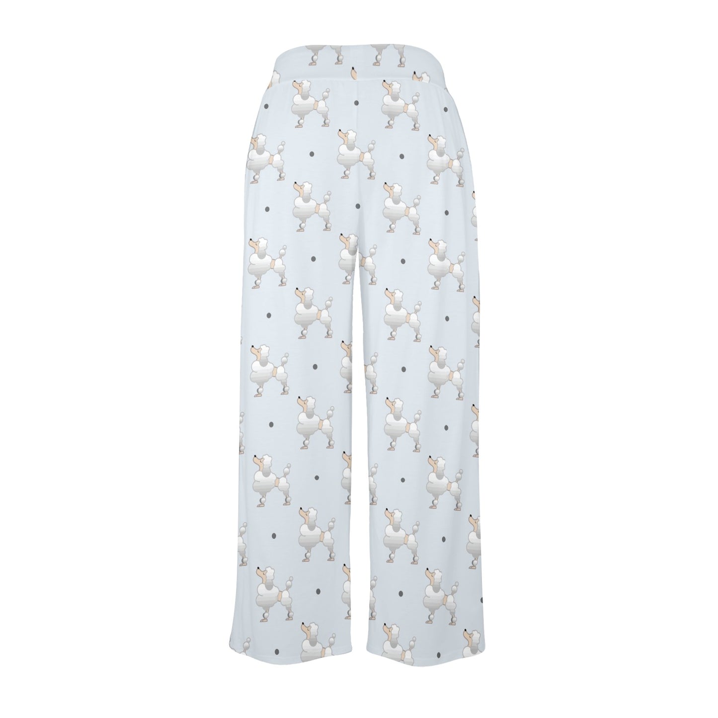 Poodle Pattern Print Design A05 Women's Wide Leg Lounge Pants