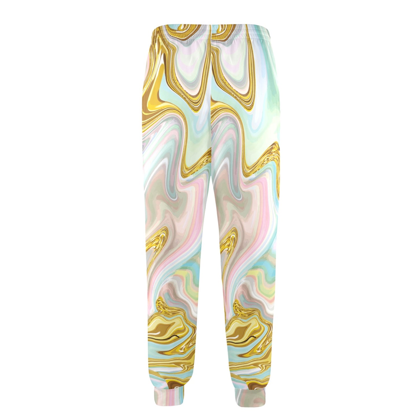 Gold Sweet Marble Men's Casual Track Pants