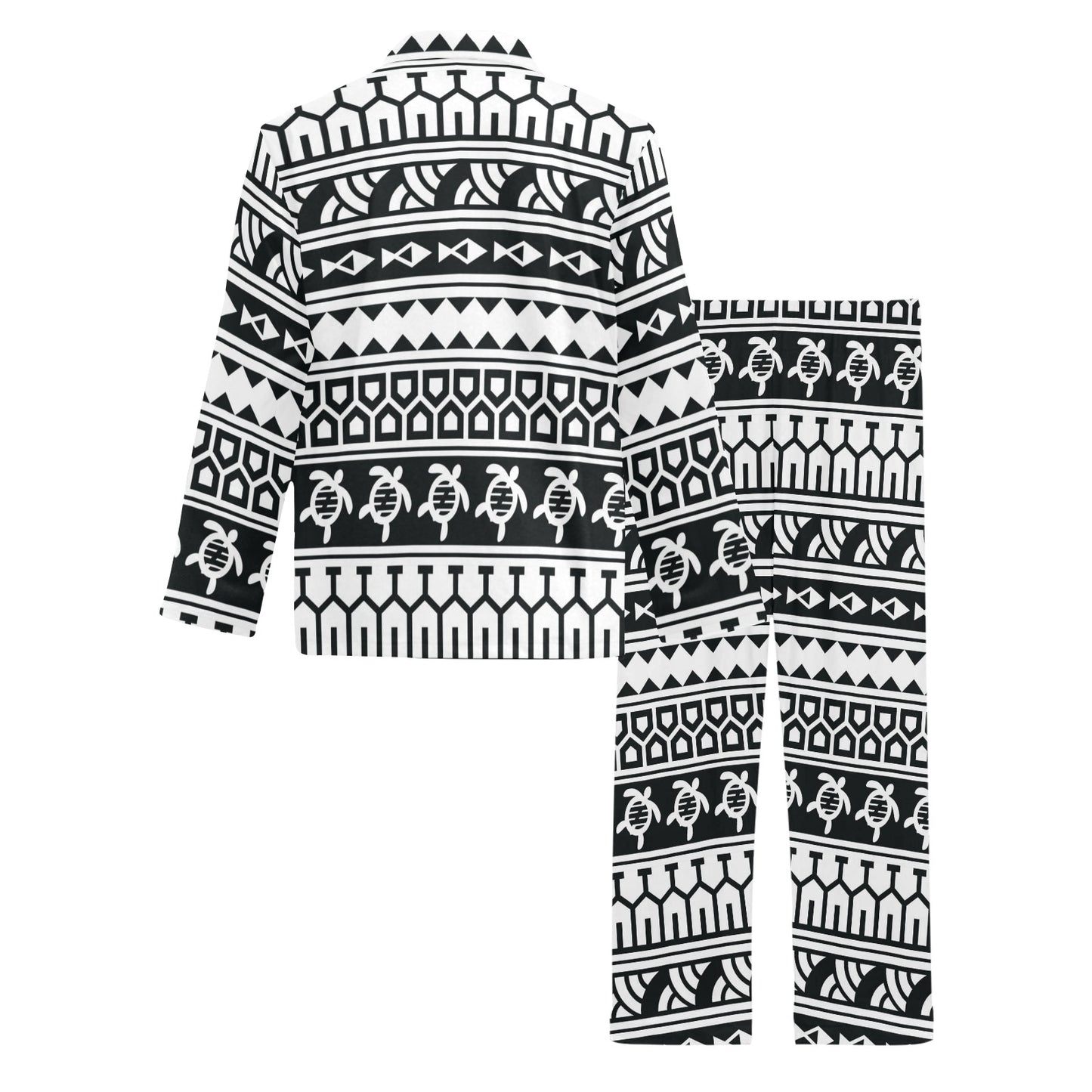 Samoan Pattern Print Design LKS303 Men's Long Pajama Set