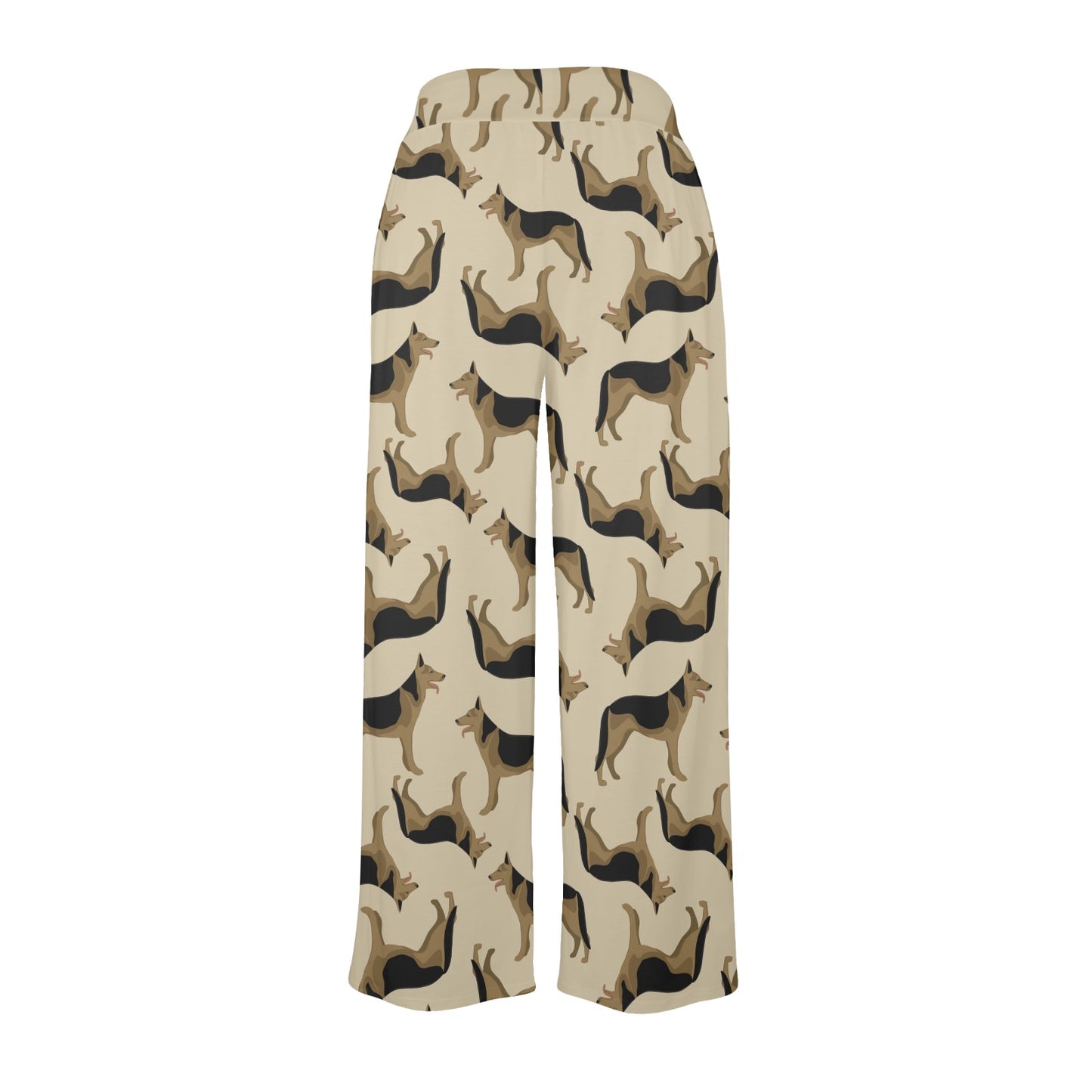 German Shepherd Design Print Pattern JJ0255 Women's Wide Leg Lounge Pants