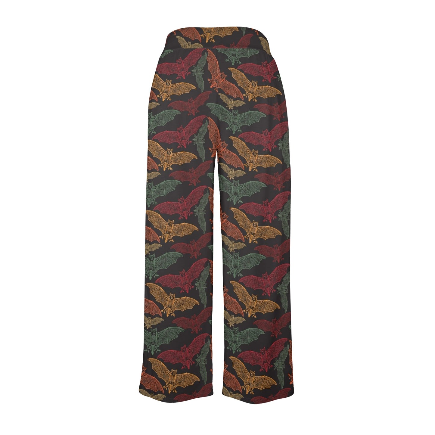 Bat Tribal Pattern Print Design 03 Women's Wide Leg Lounge Pants