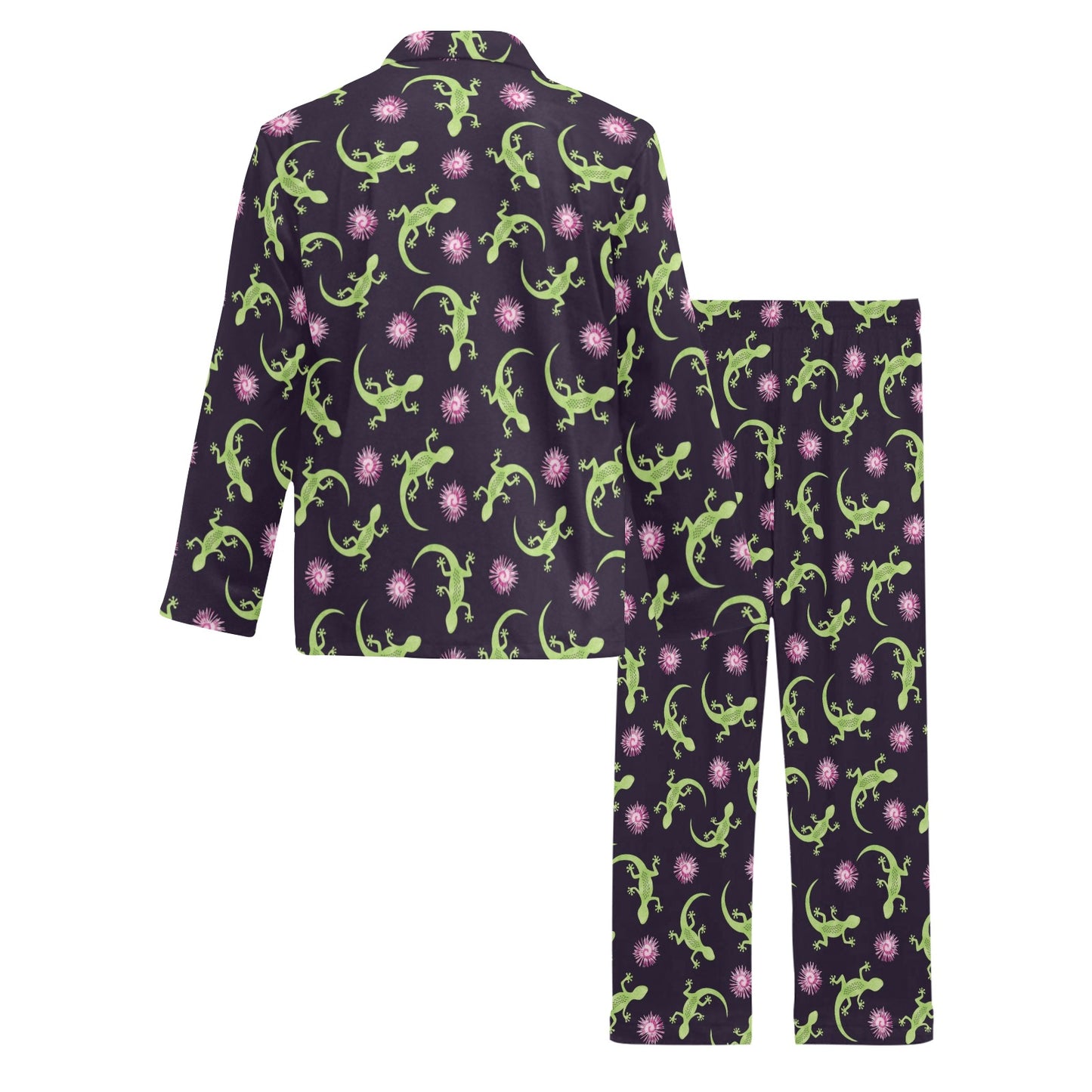 lizard Print Design LKS402 Men's Long Pajama Set