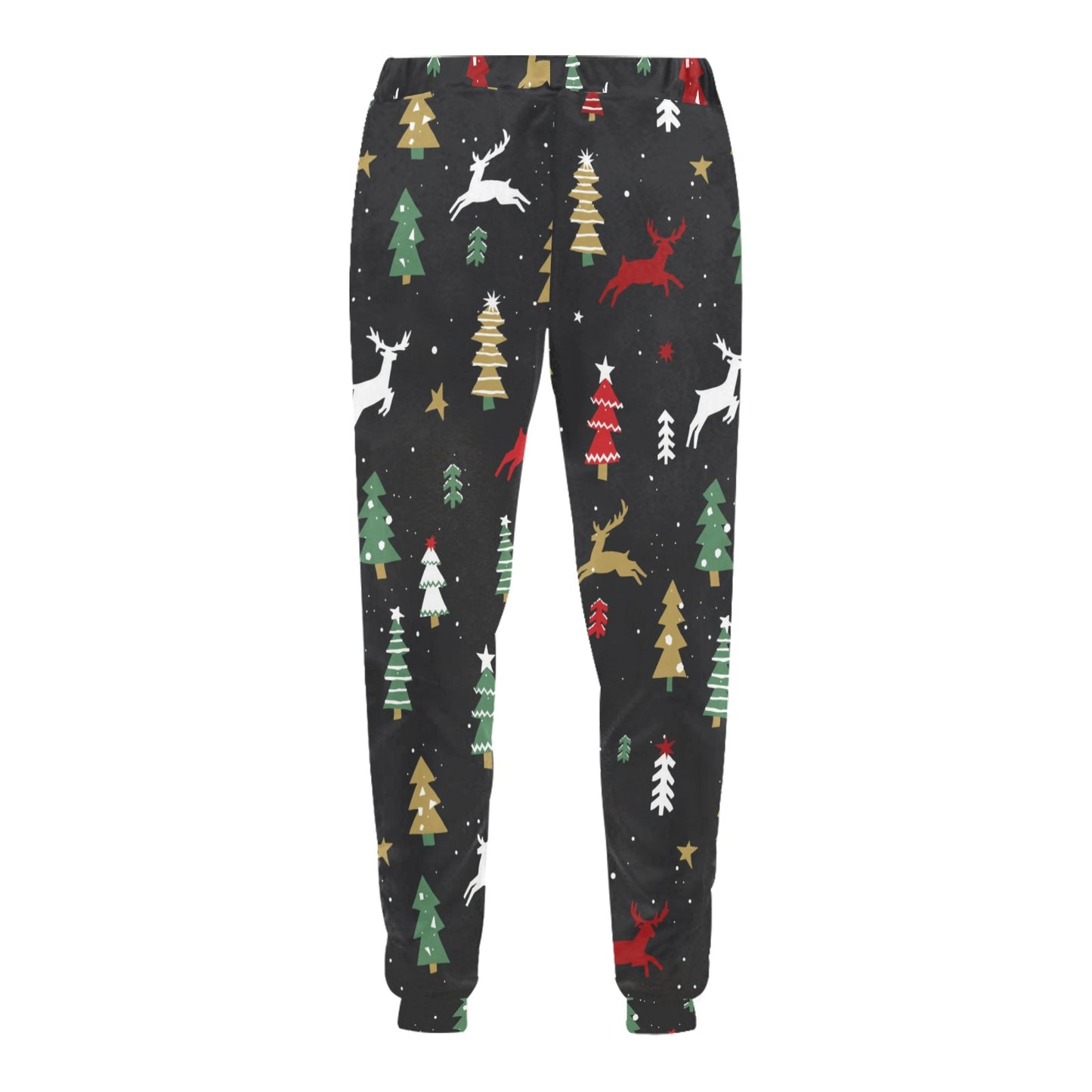 Christmas Tree Deer Style Pattern Print Design 03 Men's Sweatpants