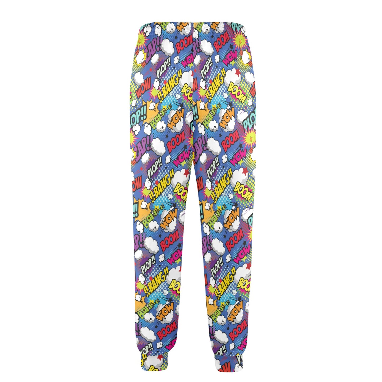 Comic Book Pattern Print Design 02 Men's Casual Track Pants