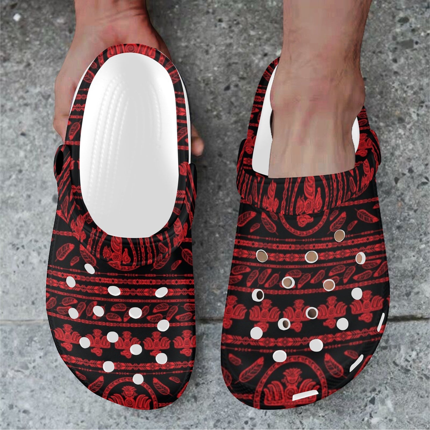 Native American Eagle Themed Print Unisex Clogs Shoes