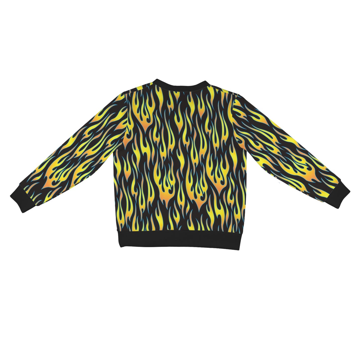 Flame Fire Yellow Pattern Women's Cardigan