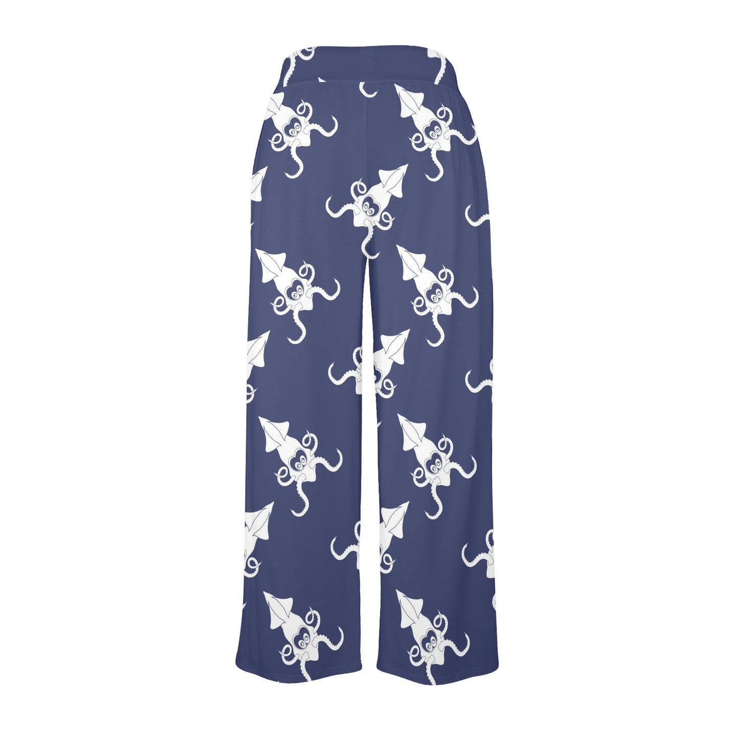 Giant Squid Pattern Print Design 02 Women's Wide Leg Lounge Pants
